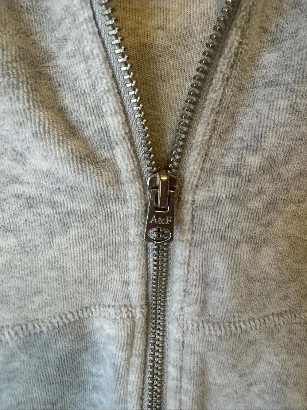 abercrombie kids Gray Zip-Up Hooded Sweatshirt 9/10